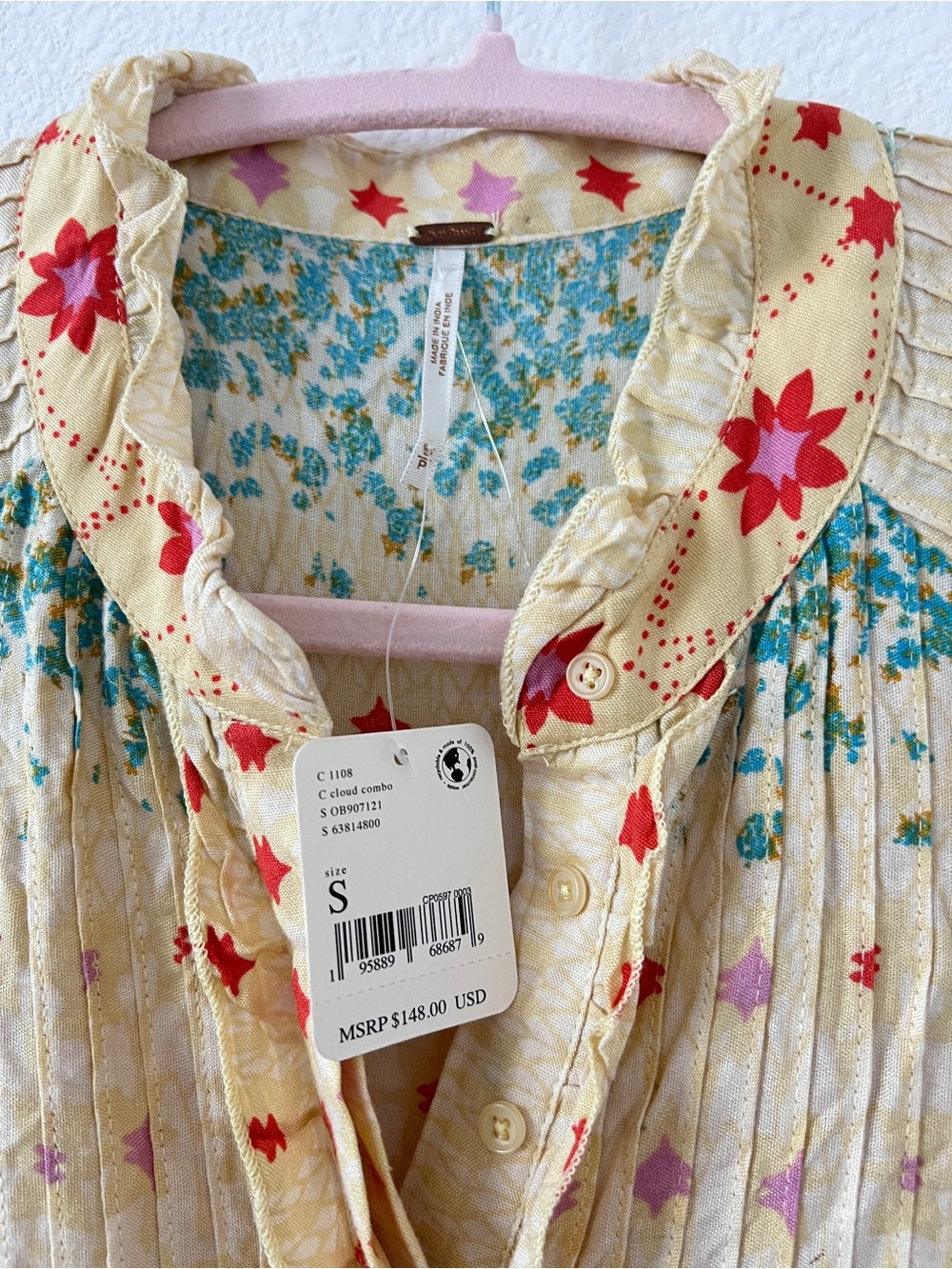 🌼 Free People Boho Prairie Midi Dress | Floral Cottagecore Festival Dress - Picture 3 of 7